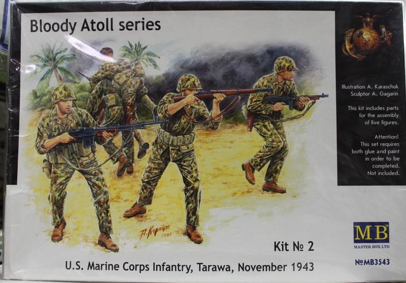 Masterbox 1:35 - US Marine Corps Infantry 'Bloody Atoll Kit No 2' - Modellismo 5 Figure - 3
