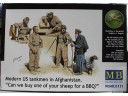 MASTER BOX Modern US tankmen in Afghanistan. "Can we buy one of your sheep for a BBQ?" 1/35 NO.MB35131