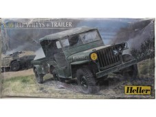 HELLER Jeep Willys + TRAILER 1/35 NO.81105