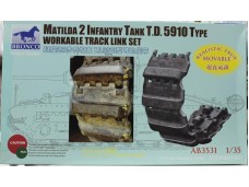 BRONCO 威駿 Matilda 2 Infantry Tank T.D.5910 Type Workable Track Link Set 1/35 NO.AB3531