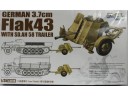 GREAT WALL HOBBY German 3.7cm Flak43 with Sd.Ah.58 Trailer 1/35 NO.L3519