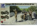 BRONCO 威駿 Triumph 3HW Motorcycle w/British MP Set 1/35 NO.CB35035