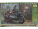 ZVEZDA German Motorcycle R12 with Sidecar and Crew 1/35 NO.3607