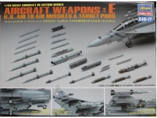 HASEGAWA 長谷川 Aircraft Weapons Set E - US Air to Air Missiles & Target Pods 1/48 NO.X48-017/36117