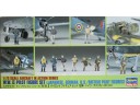 HASEGAWA 長谷川 W.W. II Pilot Figure Set Japanese, German, U.S./British Pilot Figurines 1/72 NO.X72-8/35008