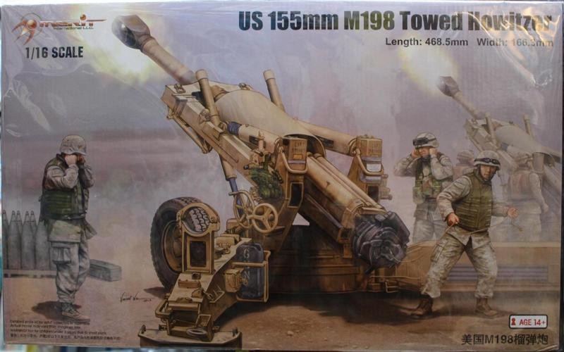 merit 美国陆军155毫米m198牵引式榴弹炮 1/16 no.616