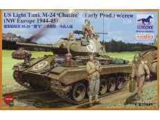 BRONCO U.S. Light Tank M24 'Chaffee' [Early prod.) w/crew NW Europe 1944-1945 1/35 NO.CB35069