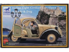 BRONCO 威駿 Italian Light Civilian Car Topolino (open top) w/Lady & dog 1/35 NO.CB35165