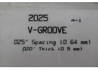 EVERGREEN SCALE MODELS   V-GROOVE Spacing 0.64mm Thick 0.5mm 一包一片 15cmx30cm NO.2025