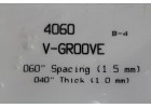 EVERGREEN SCALE MODELS V-GROOVE Spacing 1.5mm Thick 1.0mm 一包一片 15cmx30cm NO.4060