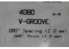 EVERGREEN SCALE MODELS V-GROOVE Spacing 2.0mm Thick 1.0mm 一包一片 15cmx30cm NO.4080
