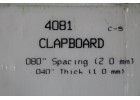 EVERGREEN SCALE MODELS CLAPBOARD Spacing 2.0mm Thick 1.0mm 一包一片 15cmx30cm NO.4081