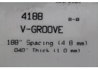 EVERGREEN SCALE MODELS V-GROOVE Spacing 4.8mm Thick 1.0mm 一包一片 15cmx30cm NO.4188