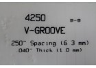 EVERGREEN SCALE MODELS V-GROOVE Spacing 6.3mm Thick 1.0mm 一包一片 15cmx30cm NO.4250