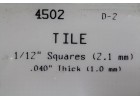 EVERGREEN SCALE MODELS TILE Squares 2.1mm Thick 1.0mm 一包一片 15cmx30cm NO.4502