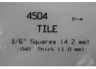 EVERGREEN SCALE MODELS TILE Squares 4.2mm Thick 1.0mm 一包一片 15cmx30cm NO.4504