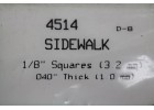 EVERGREEN SCALE MODELS SIDEWALK Squares 3.2mm Thick 1.0mm 一包一片 15cmx30cm NO.4514