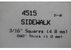 EVERGREEN SCALE MODELS SIDEWALK Squares 4.8mm Thick 1.0mm 一包一片 15cmx30cm NO.4515