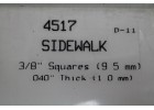 EVERGREEN SCALE MODELS SIDEWALK Squares 9.5mm Thick 1.0mm 一包一片 15cmx30cm NO.4517