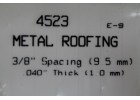 EVERGREEN SCALE MODELS METAL ROOFING Spacing 9.5mm Thick 1.0mm 一包一片 15cmx30cm NO.4523