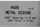 EVERGREEN SCALE MODELS METAL SIDING Spacing 1.0mm Thick 1.0mm 一包一片 15cmx30cm NO.4526