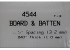 EVERGREEN SCALE MODELS BOARD & BATTEN Spacing 3.2mm Thick 1.0mm 一包一片 15cmx30cm NO.4544