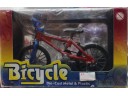 BICYCLE BMX 紅車架 藍手把 1/12 合金腳踏車完成品 NO.M6116_R