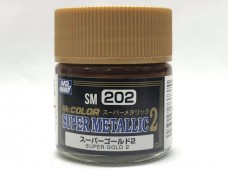 GUNZE 《Super Metallic 2》 Super Gold 2  油性 硝基漆 10ml 模型專用漆  SM202 郡是 Mr. COLOR