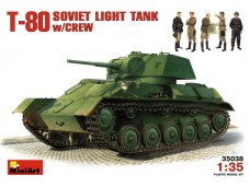 MiniArt SOVIET T-80 LIGHT  TANK  w/CREW 1/35 NO.35038