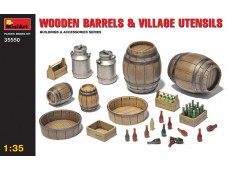 MiniArt WOODEN BARRELS & VILLAGE UTENSILS 1/35 NO.35550