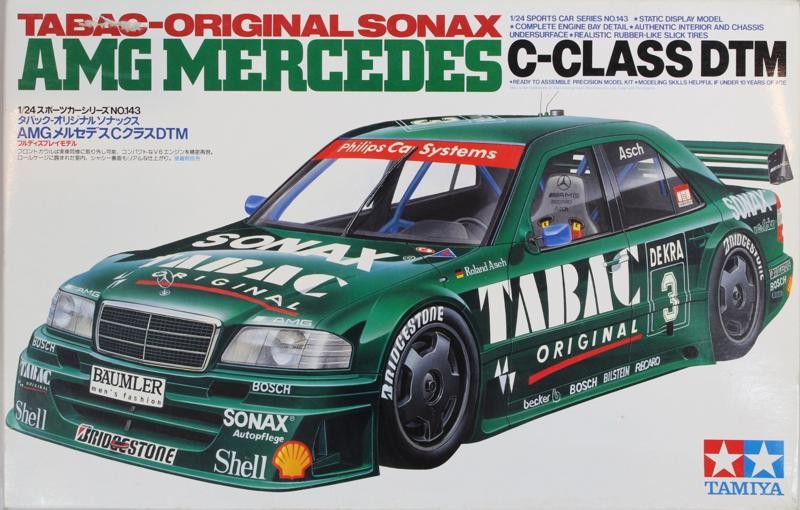 Miniature MINICHAMPS Mercedes C-CLASSE DTM 1995 - Échelle 1/18 - Tabac Sonax Ommen - Occasion Excellent état